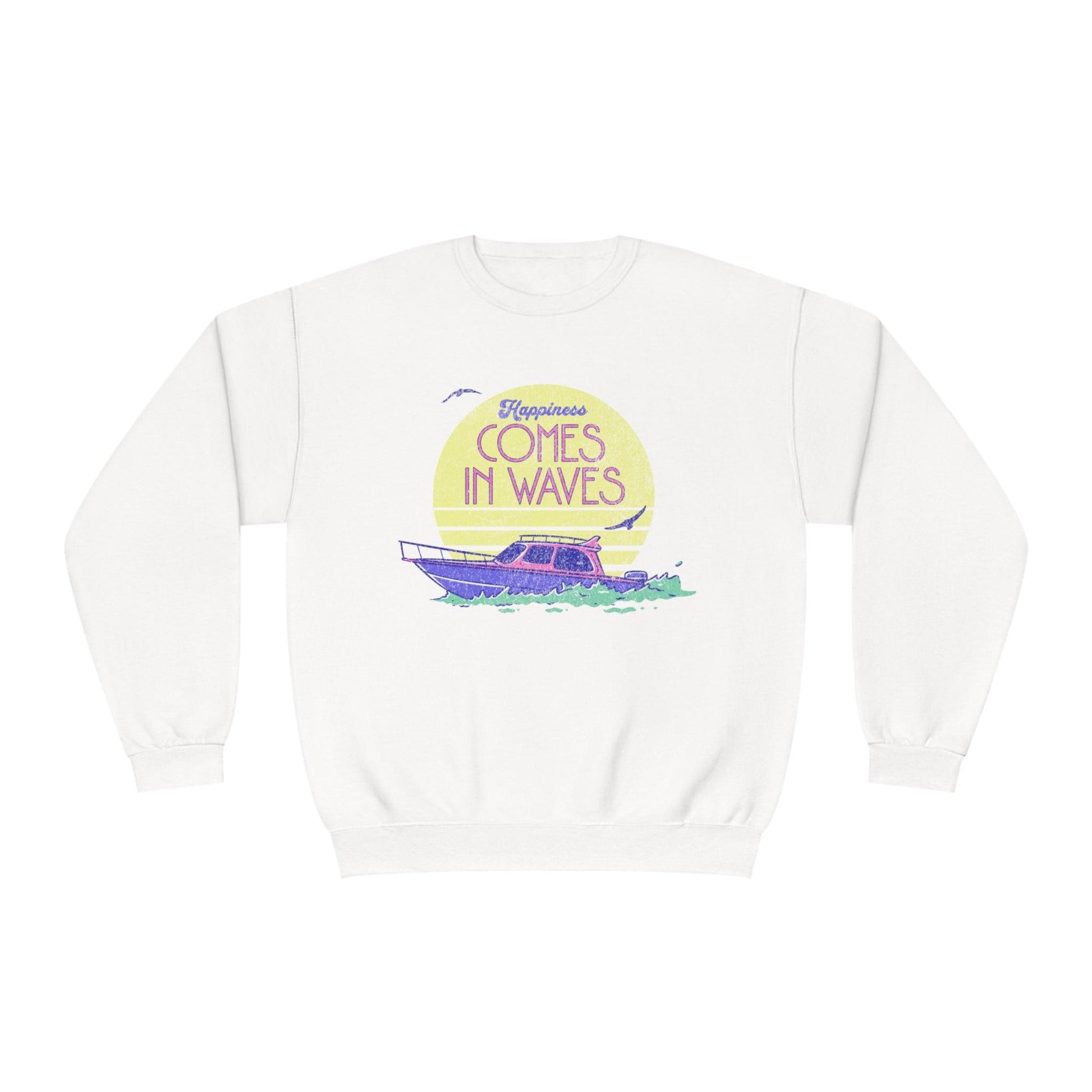 Happiness Comes in Waves Sweatshirt - Big Wake