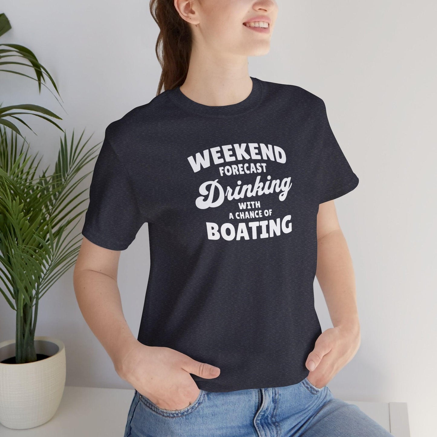 Weekend Forecast Drinking with a Chance of Boating T-shirt - Big Wake