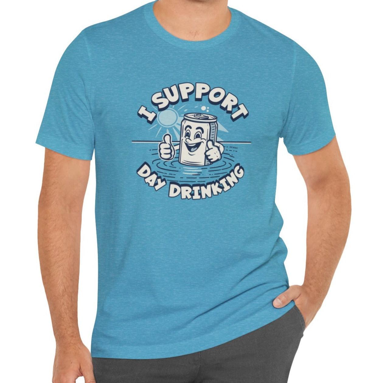 I Support Day Drinking Beer T-shirt - Big Wake