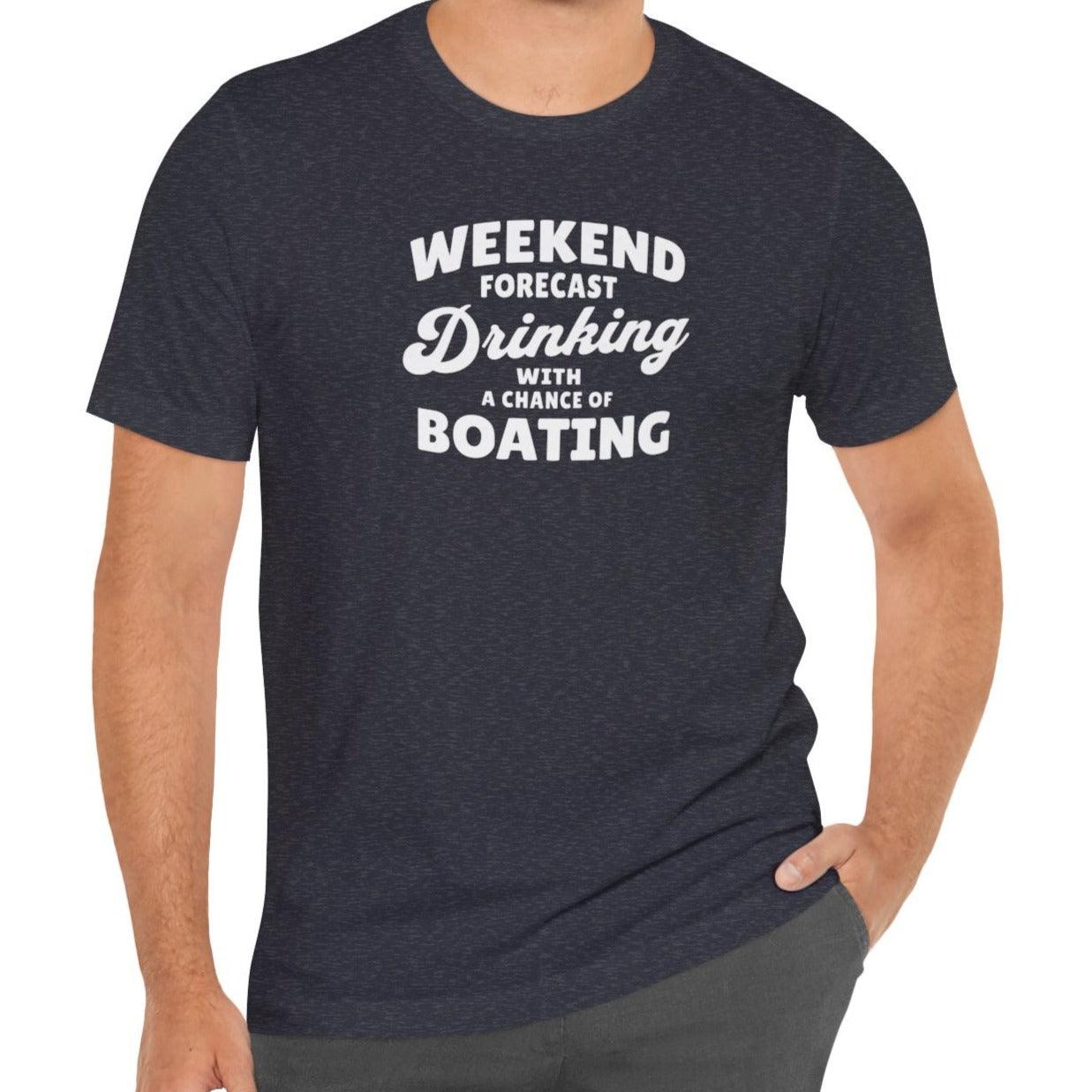 Weekend Forecast Drinking with a Chance of Boating T-shirt - Big Wake