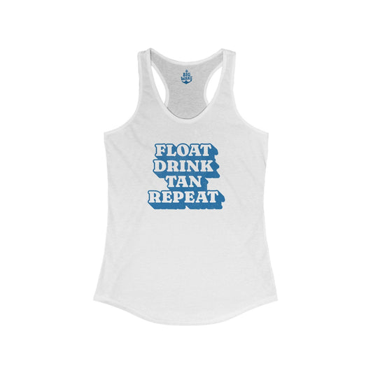 Float Drink Tan Repeat Women's Tank - Big Wake