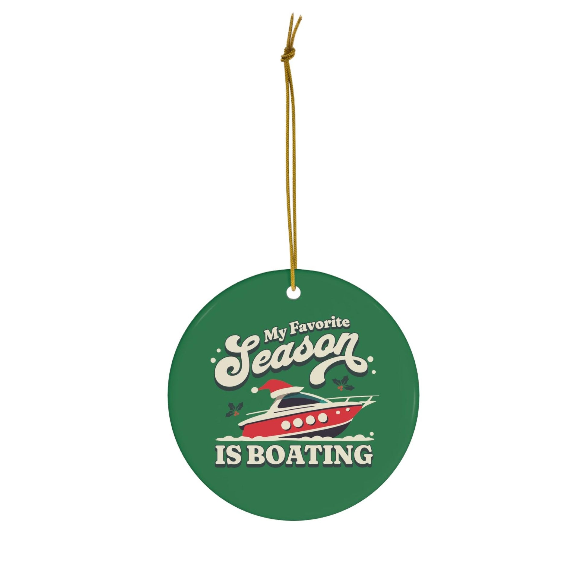 My Favorite Season is Boating Ornament - Big Wake